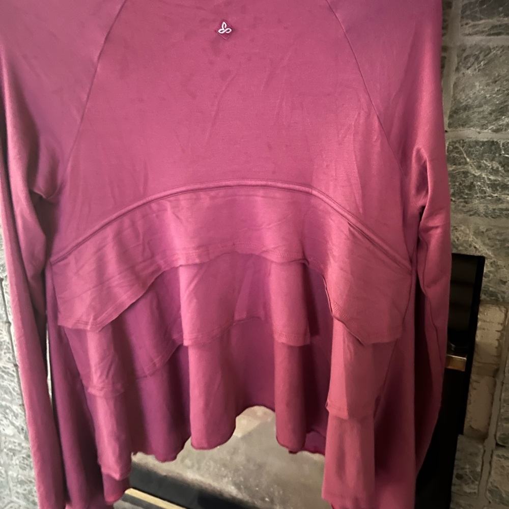 Prana Pink Tiered Blouse